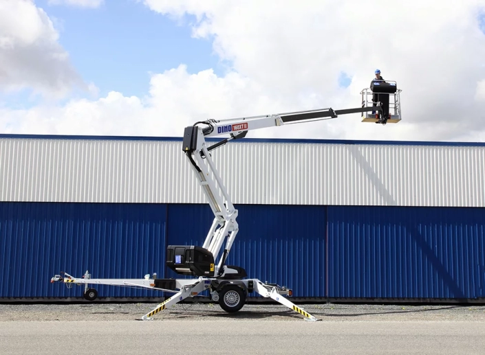 Dino 160XT II oppstilt på støtteben Dino 160XT II oppstilt på støtteben