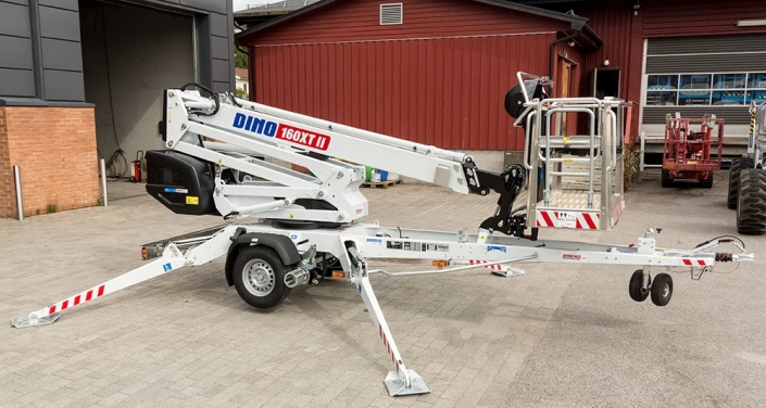 Dino 160XT støtteben nede Dino 160XT støtteben nede