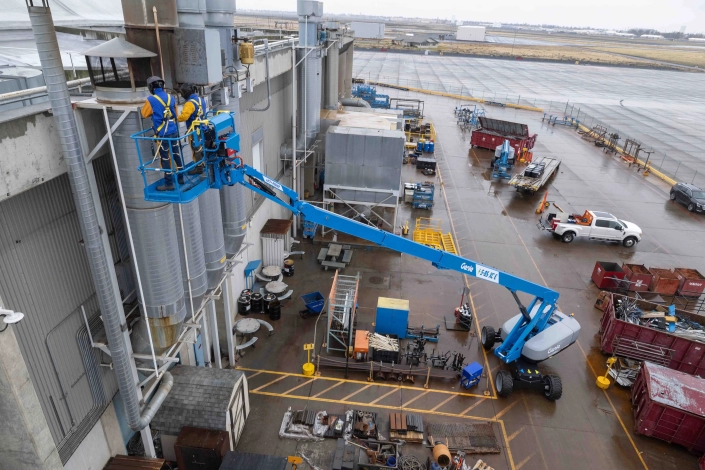 Genie S-85XC E exstended to mann i kurven sveising