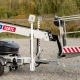 Dino 120TL tilhengermontert lift transportstilling høyre side