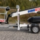 Dino 120TL tilhengermontert lift transportstilling venstre side